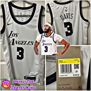 Los Angeles Lakers Anthony Davis Nike White 2022/23 Swingman Jersey - City